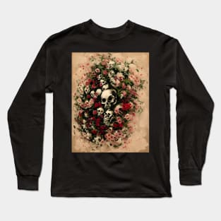 Skulls and roses Long Sleeve T-Shirt